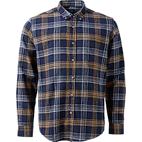 VRS herre flannel skjorte str. L - mørkeblå