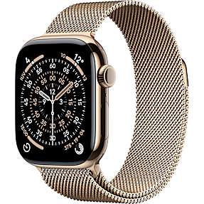 Apple Watch S11 (2025) GPS + Cell 42 mm - Gold Titanium  - Gold Milanese Loop