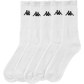 Kappa 5-pak strømper str. 43/46 - hvid
