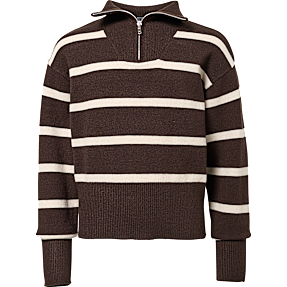 VRS teen strikbluse str. 134/140 - brun