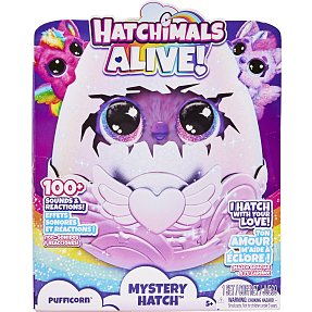 Hatchimals Alive Secret Hatch Pufficorn - flere varianter - assorteret