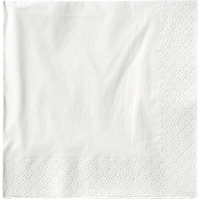 Salling ensfarvede servietter 40x40 cm 50-pak - hvid