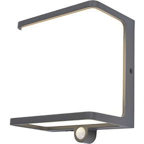 Lutec Doblo Solar væglampe - mørke grå