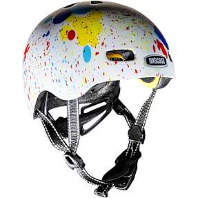 Nutcase cykelhjelm - hvid m. graffiti