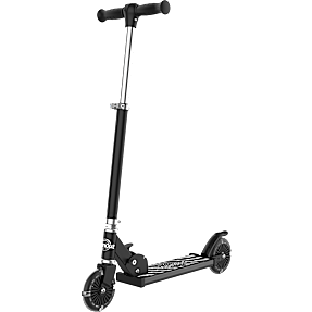 SpinOut foldbart løbehjul med LED-lys - sort