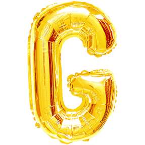 Folieballon "G" 35 cm - Guld