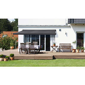 Rivoli markise med motor L:4,8 x D:3M - grå/grå