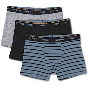 VRS teen 3-pak boxershorts str. 170 - blå/sort/grå