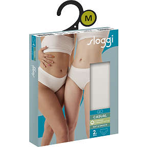 Sloggi dame  2-pak midi str. L - hvid