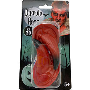 Halloween djævlehorn 2-pak - rød