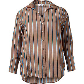 VRS dame oversize skjorte str. 52 - brun