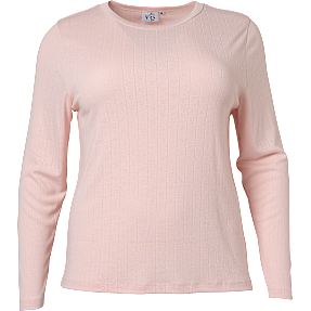 VRS dame pointelle top str. 50 - lyserød