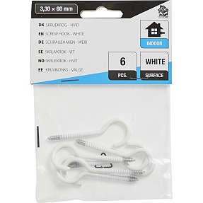 HomeFixer skruekrog 3.30x60 mm 6 stk