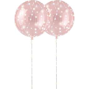 Salling LED ballon Ø:45 cm 2-pak - Rose pastel