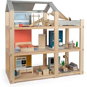 Small Foot dukkehus i træ med møbler