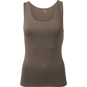 VRS dame vendbar mikrofiber tanktop str. S - brun