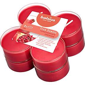 Bolsius maxi fyrfadslys med duft 8-pak - granatæbleduft
