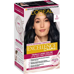 Permanent hårfarve 1 Black m. pro-keratin, ceramid og kollagen