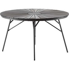 Kerteminde sort - nonwood havebord Ø130 cm, antracit stel