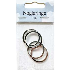 Nøgleringe - 4 stk.