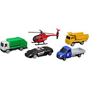 Car Mania Diecast legetøjsbiler 5-pak - flere varianter - assorteret