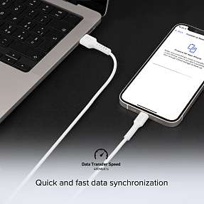 SBS USB-A til USB-C 1 meter - hvid