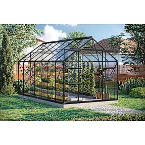 Uranus 11500 drivhus inkl. sokkel - sort