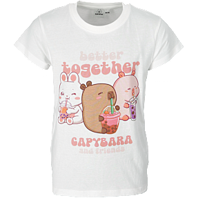 CapyFun T-shirt str. 122/128 - hvid