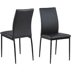 Demina spisebordsstol - sort læderlook