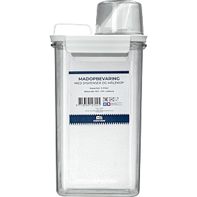 Madopbevaring m. dispenser - 2,3 liter