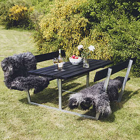 Parma bord/bænkesæt - sort