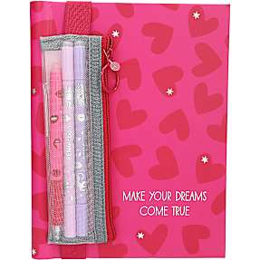 PENfection notesbog med pensæt - hjerter