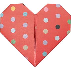 Funny origami  hjerter 15x15 cm