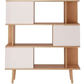 Alana reol - egetræslook og hvid