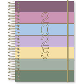 Kalender 2025 - multifarvet/stribet