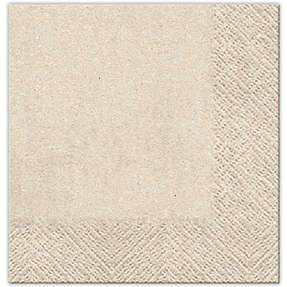 Ensfarvede servietter 40x40 cm 20-pak - brun