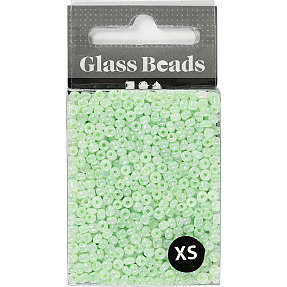 Rocaiperler softgrøn 25g hulst 0,6-1,0mm