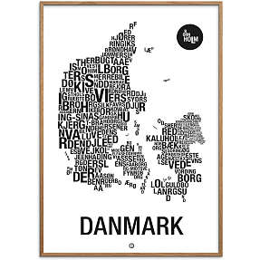 Danmark, byer - 50x70 cm