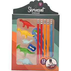 Danpen dinosaur skrivesæt med 12 dele