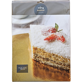 Salling kagefoliebund rektangel 2-pak - guldfarvet/sølvfarvet