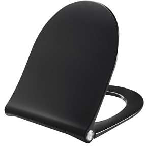 Pressalit Sway D 934 toiletsæde med soft close og lift-off inkl. beslag i rustfrit stål. Sort