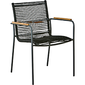 Mood Classic Rope havestol antracit/sort