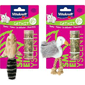 Kattelegetøj m. katteurt - assorteret