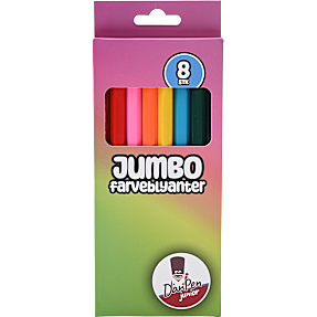 Danpen junior jumbo farveblyanter 8 stk.