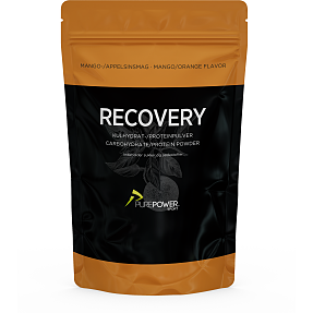 Protein- og kulhydratpulver m. mango- og appelsinsmag