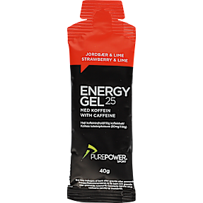 Energigel m. jordbær- og limesmag