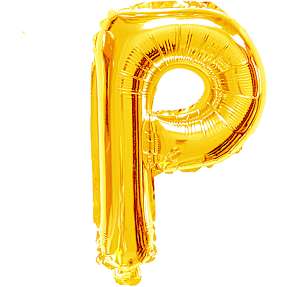 Folieballon "P" 35 cm - Guld