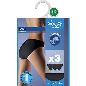 Sloggi dame 3-pak tai str. 48 - sort