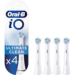 Oral-B iO Ultimate Clean tandbørstehoveder 4-pak - hvid