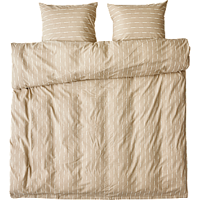 Salling sengetøj 200x220 cm - strib beige